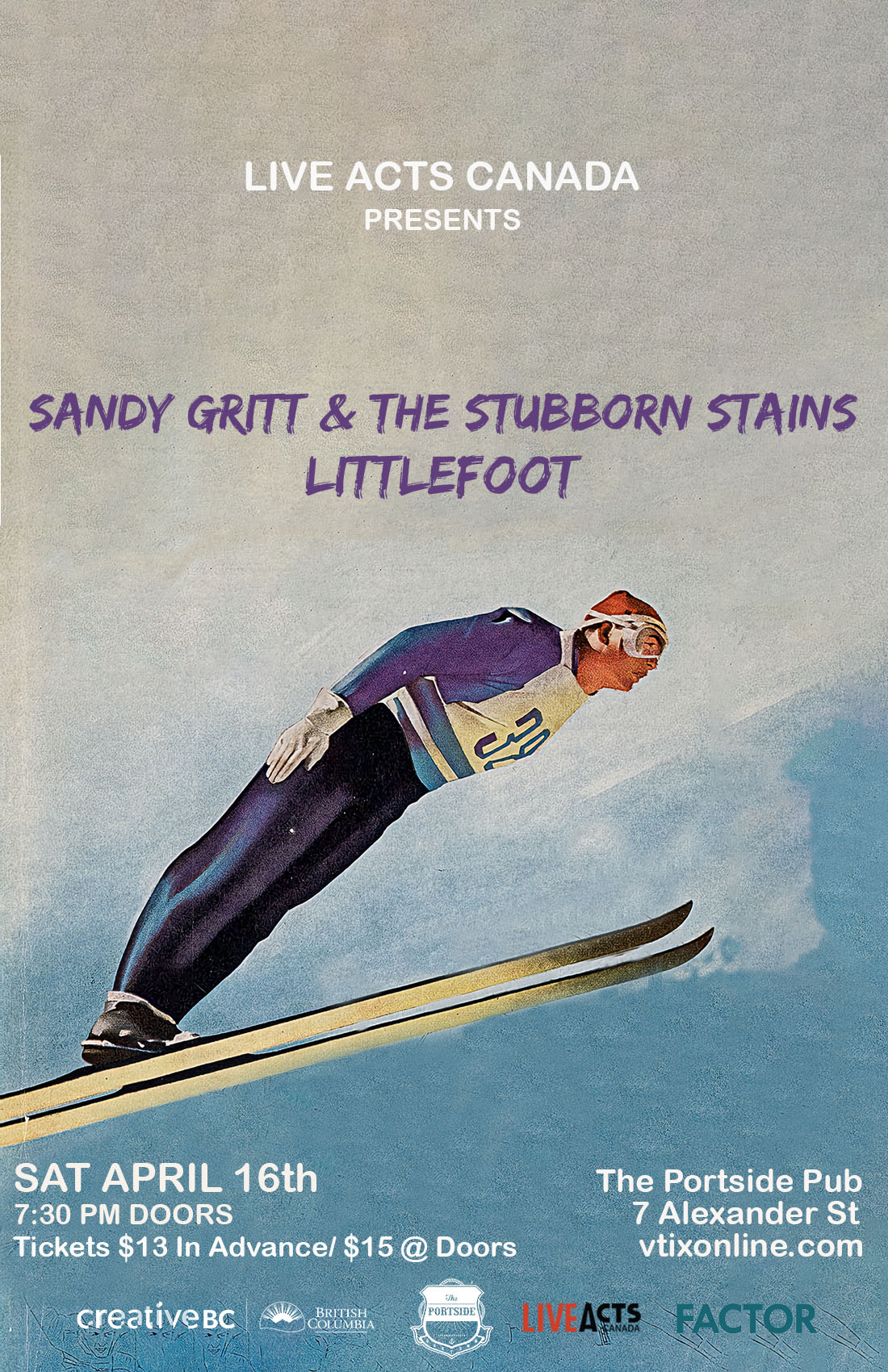 Sandy Gritt & The Stubborn Stains With Special Guest Littlefoot