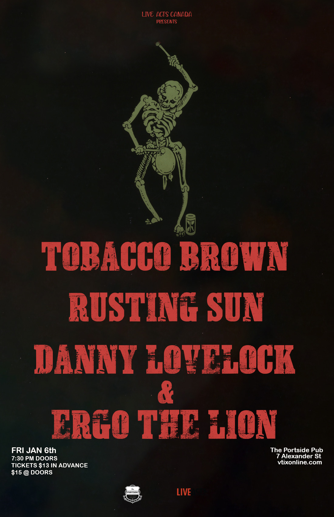 Tobacco Brown with Special Guests Rusting Sun & Danny Lovelock & Ergo the Lion