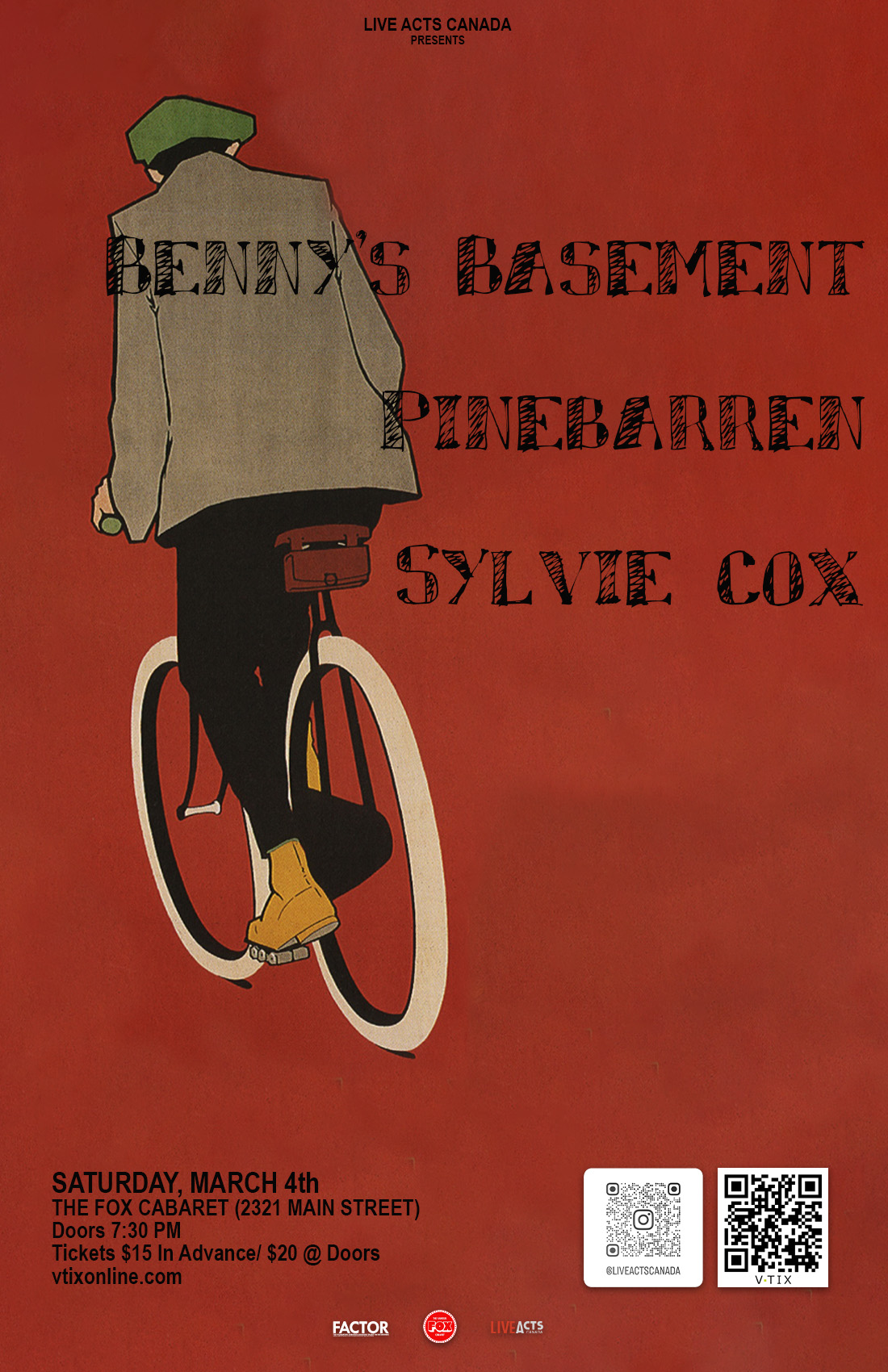 Benny's Basement and Pinebarren (Album Release) with Special Guest Sylvie Cox