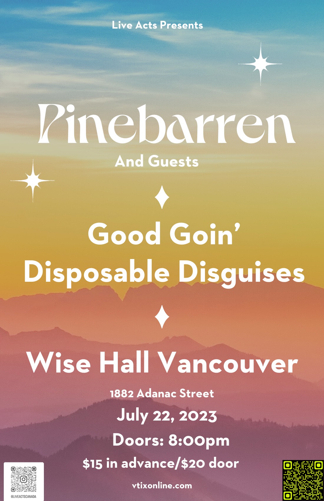 Pinebarren with Special Guests Good Goin' and Disposable Disguises