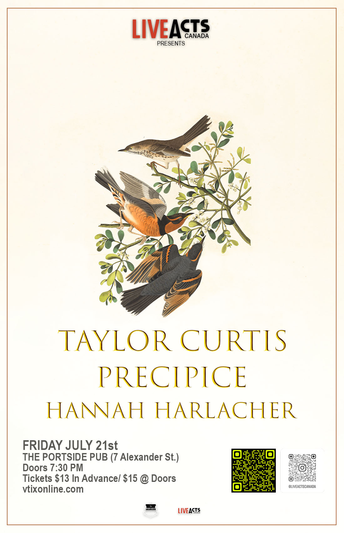 Taylor Curtis with Special Guests Precipice and Hannah Harlacher