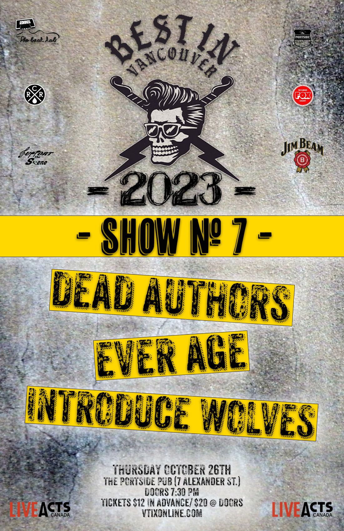 BEST IN VANCOUVER 2023 SHOW #7: Dead Authors, Ever Age, and Introduce Wolves