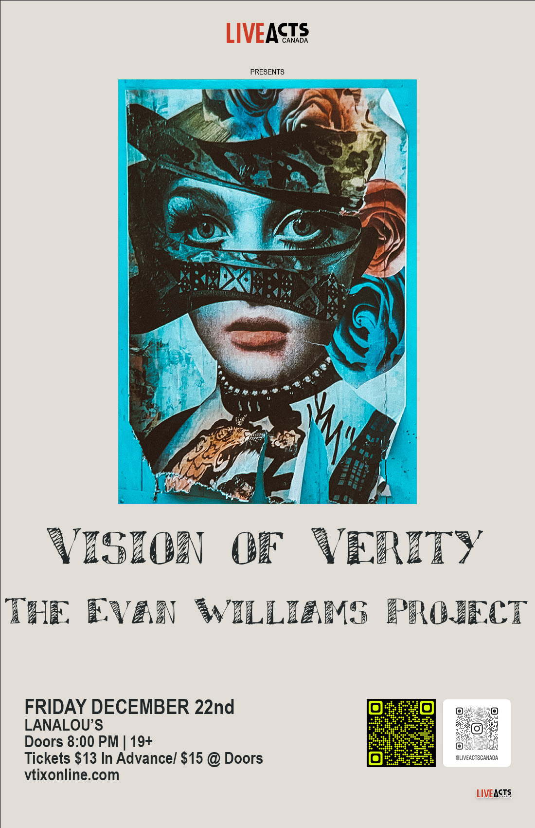 Vision of Verity with Special Guests The Evan Williams Project