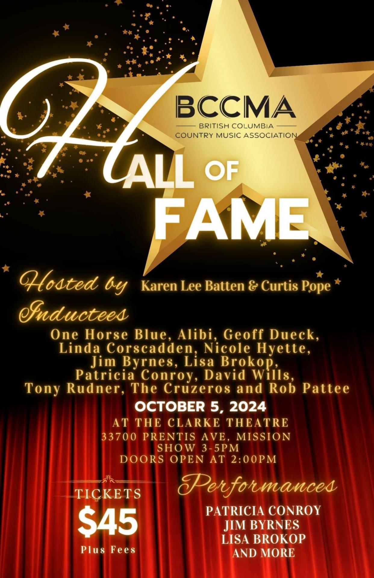 BCCMA Hall of Fame Show