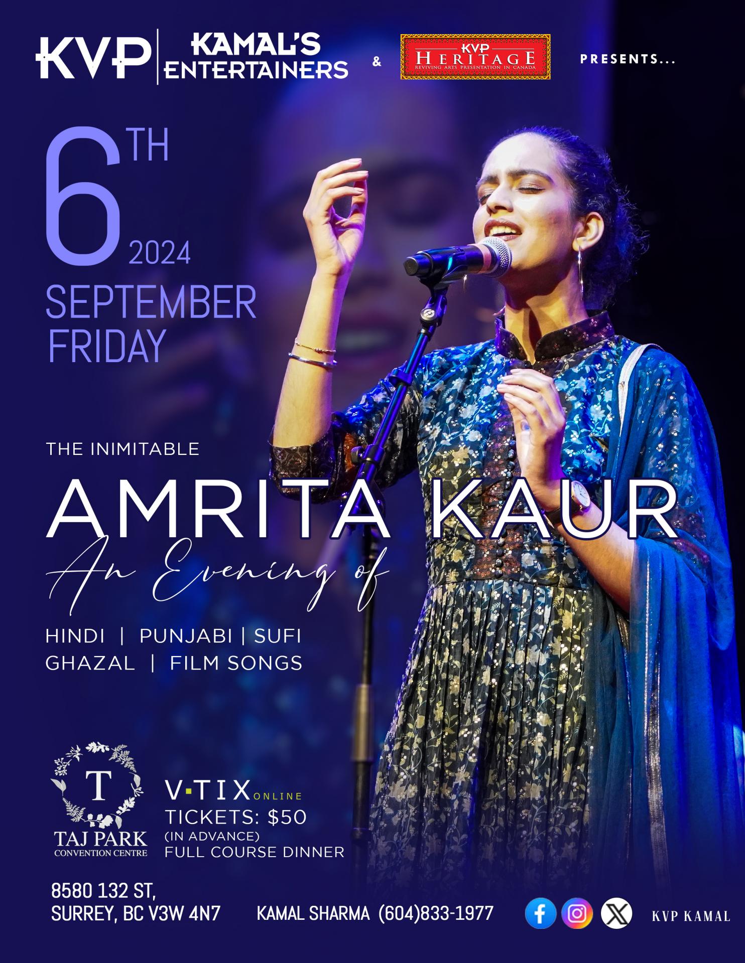 AMRITA KAUR LIVE IN VANCOUVER