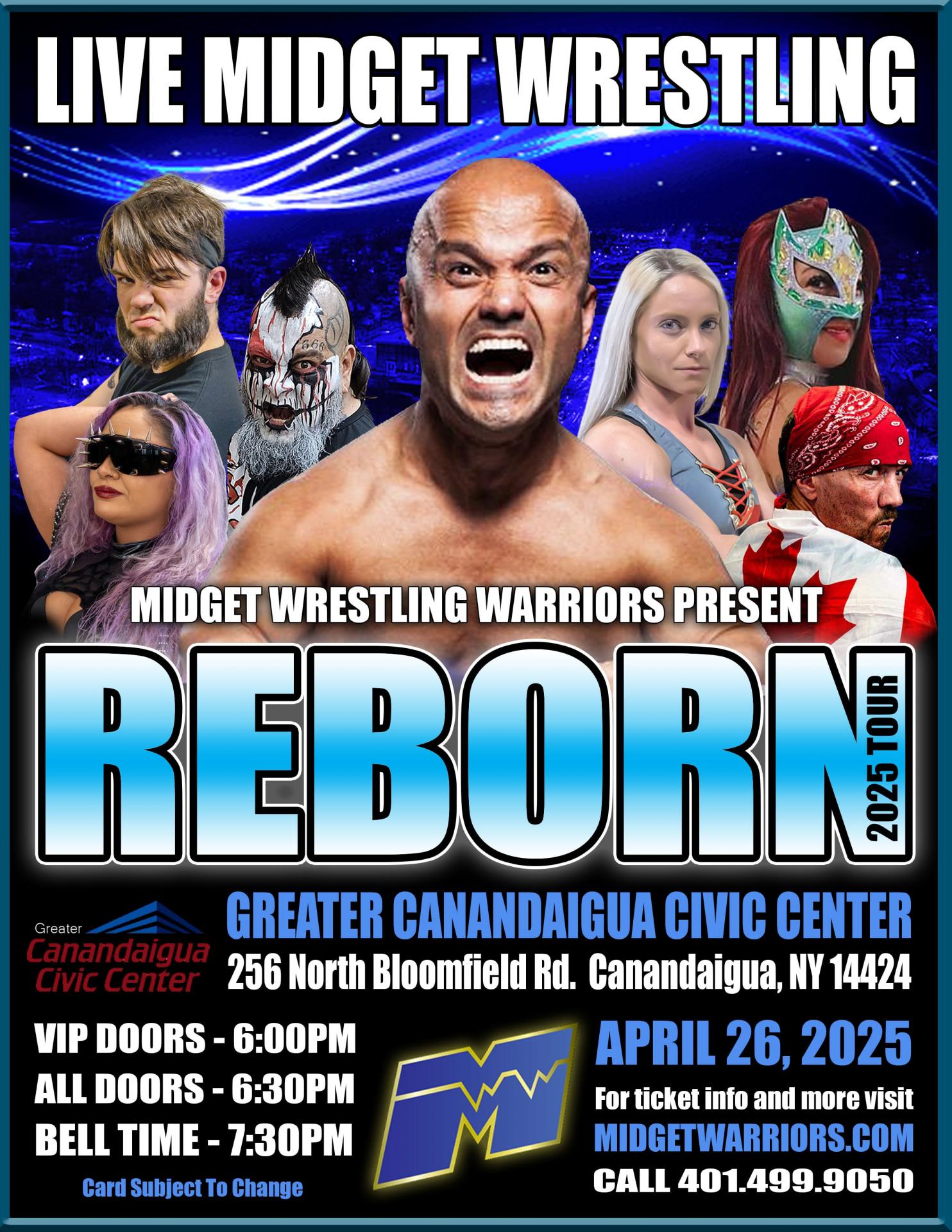 Midget Wrestling Warriors Presents REBORN 2025 TOUR