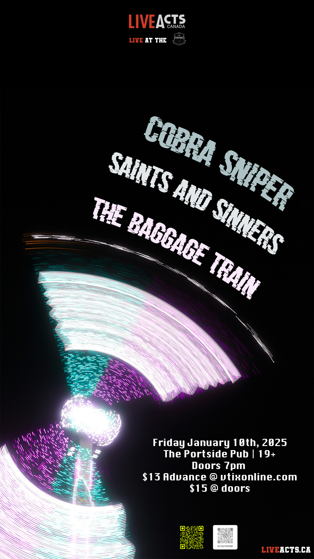 Cobra Sniper w/ Saints and Sinners, The Baggage Train