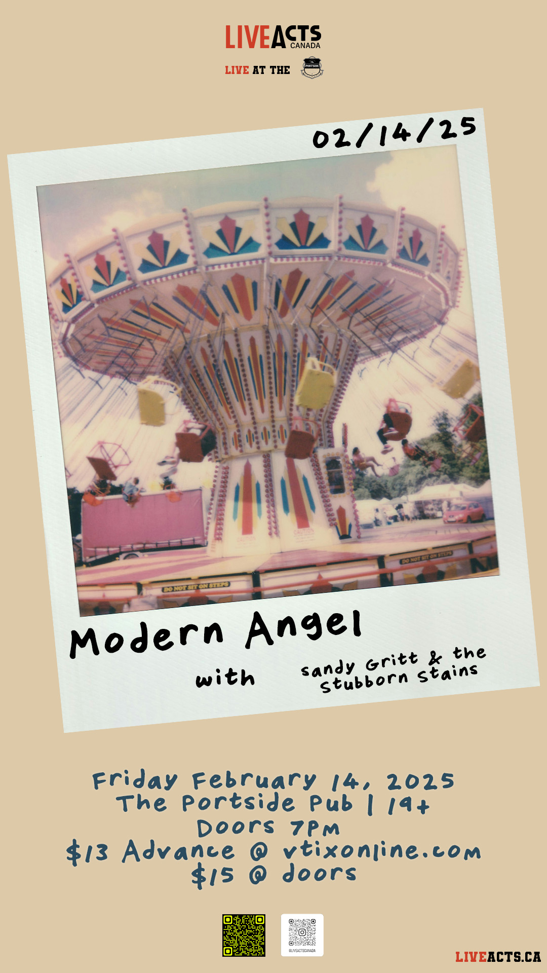 Modern Angel w/ Sandy Gritt & the Stubborn Stains