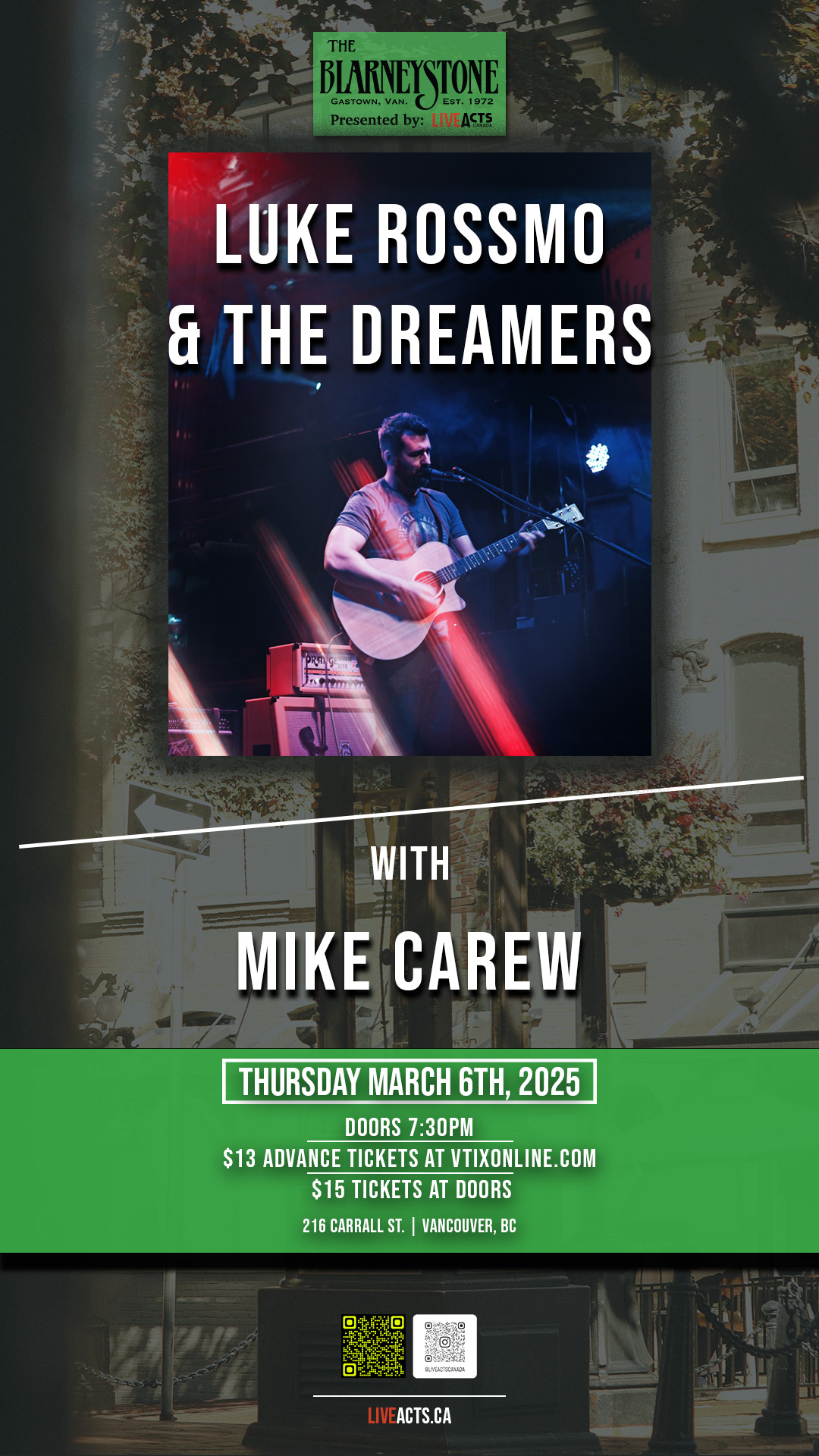 Luke Rossmo & the Dreamers w/ Mike Carew